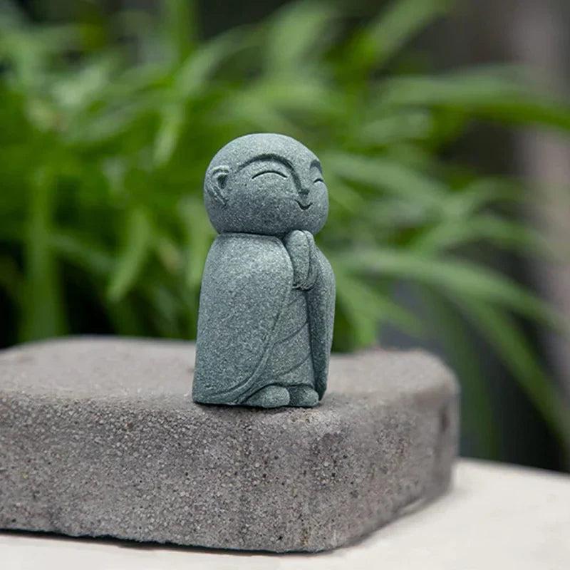 🧘Summer Sale 50% OFF🔥Handcrafted Mini Stone Zen Jizo Statue
