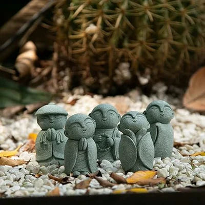 🧘Summer Sale 50% OFF🔥Handcrafted Mini Stone Zen Jizo Statue