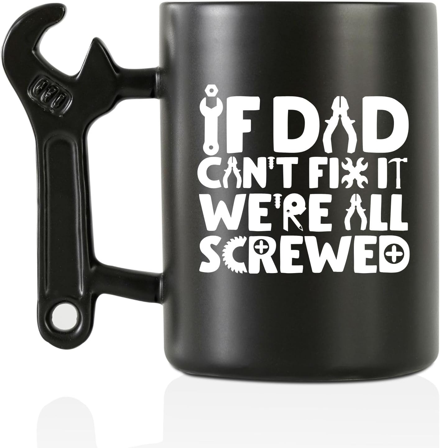 🔥Limited-time 50% off🎁Funny Wrench Handle Coffee Mug, Perfect Father’s Day Gift for Dad, Grandpa, Mechanic & Handyman