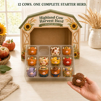 ⏳ Last Day 50% OFF – Highland Cow Harvest Herd Squishy Set (📦Buy 2 Free Shipping)
