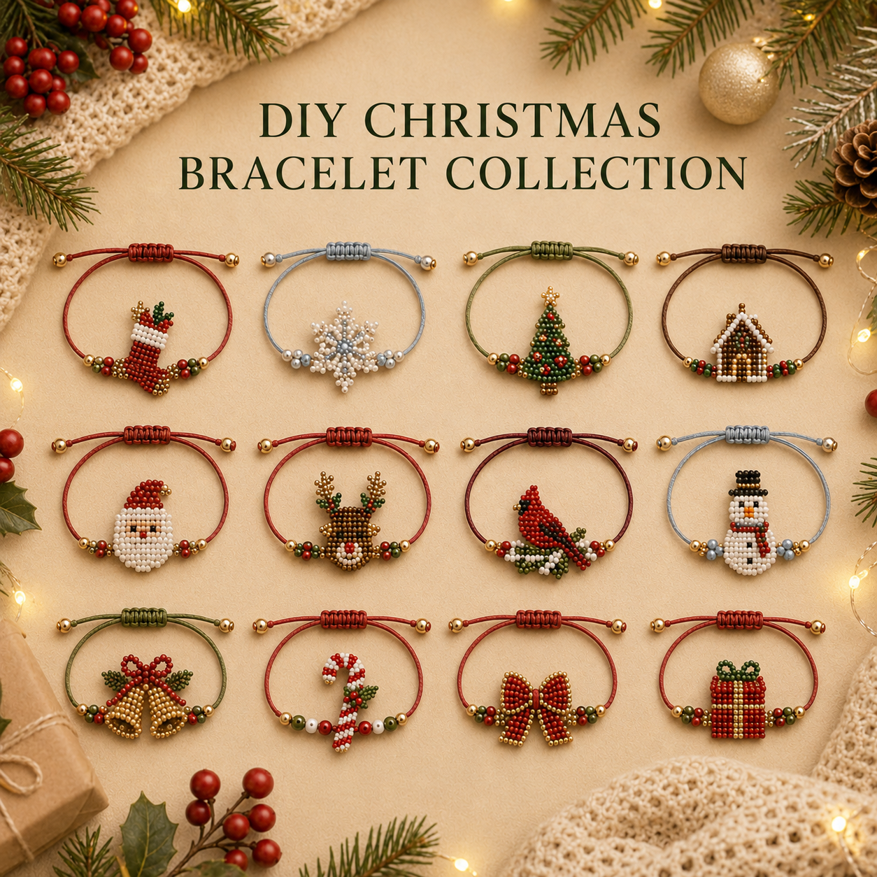 DIY Christmas Beaded Bracelet Collection™ – Handmade Holiday Bracelet Kits