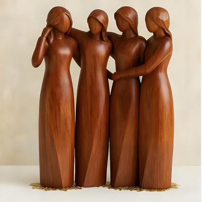💖LAST DAY 49 % OFF👩🏻‍🤝‍👩🏻Sisters by My Side, Celebrates Friendships Three Sisters Sculpture🎁Christmas, Thanksgiving Day, Birthday Gifts