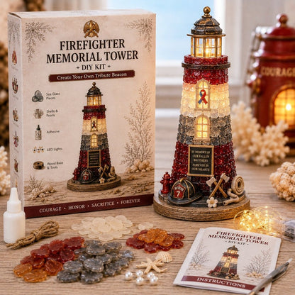 ⏳ Last Day 49% OFF – 🎄Beginner-Friendly DIY Lighted Christmas Character Sea Glass-Style Lighthouse Kit Collection | Complete Kit with Sea Glass-Style Pieces, LED Lights & Step-by-Step Guide Included 💕