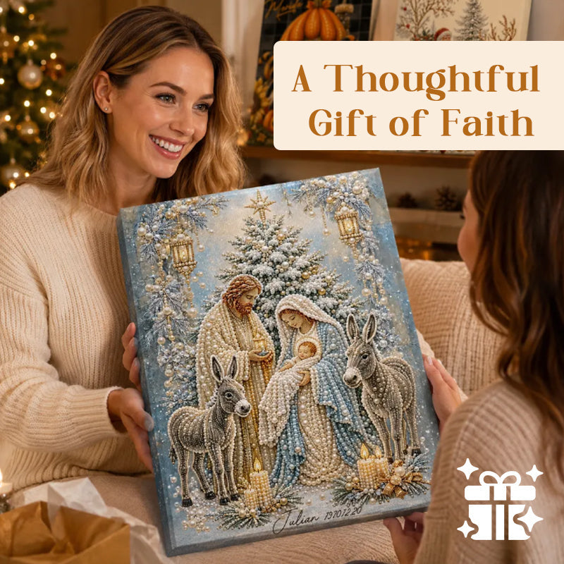 Nativity Scene Diamond Painting Kit – Christian Christmas Faith Art DIY Craft for Home Decor, Family Activity & Handmade Gifts
