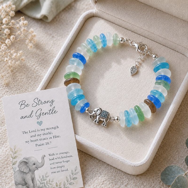 🔥50% Off Last Day - 🩵 Sea Glass Blessing Bracelet