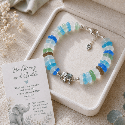 🔥50% Off Last Day - 🩵 Sea Glass Blessing Bracelet