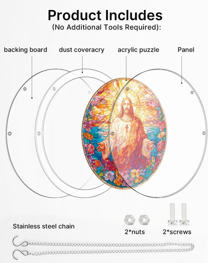 🔥Limited-time 50% off🎁 Handmade DIY Acrylic Puzzle: Sun Catcher,Many styles,Bestselling size 8in