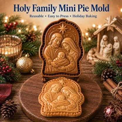 🔥HOT SALE 49% OFF✝️ Faith & Nativity Christmas Mini Pie Mold Collection | Reusable Embossed Molds for Shaping Detailed Praying Jesus, Nativity Stable and so on Pies🥧✨