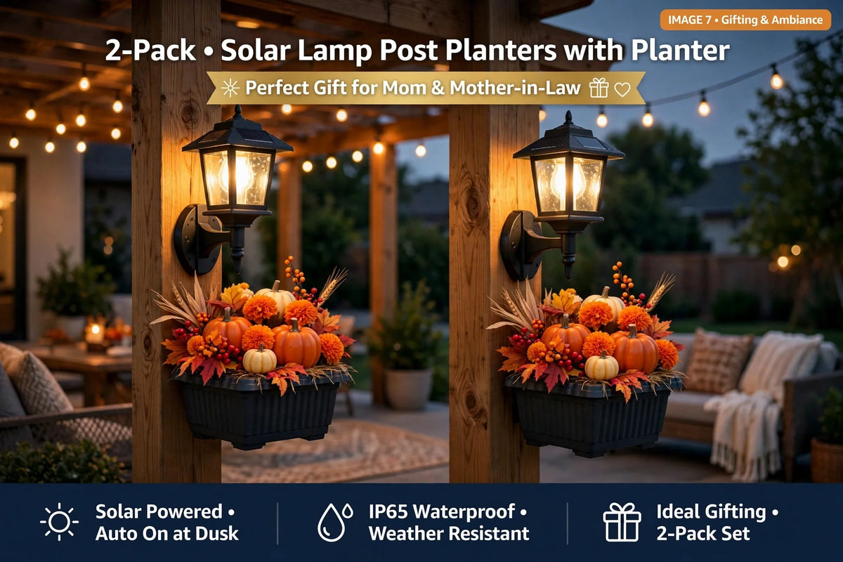 A+ CONTENT STRUCTURE - Solar Lamp Post Planter 2-Pack (Fall Edition)