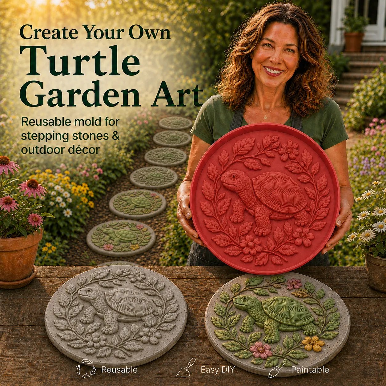 🎉💥49% OFF - 🐦 Hummingbird Garden Art Stepping Stone Mold (📦Buy 2 Free Shipping)