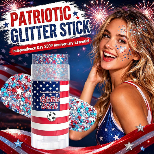 🔥Limited-time 50% off🎉Patriotic Red White Blue Glitter Stick, Face Hair & Body Glitter Gel for Fourth of July, Party, Festival & Makeup (11 Styles)