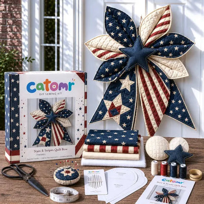 🏆 🔥  Large Patchwork Bow Sewing Kit