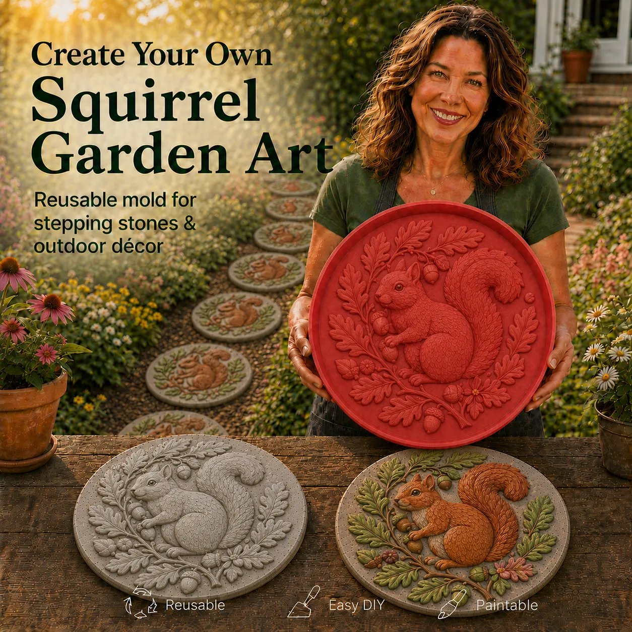 🎉💥49% OFF - 🐦 Hummingbird Garden Art Stepping Stone Mold (📦Buy 2 Free Shipping)