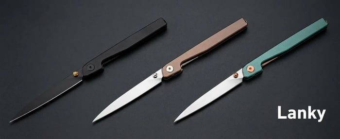 🔥Last Day Sale 50% OFF🎉Lanky Liner Lock Front Flipper Knife Black Aluminum Handle