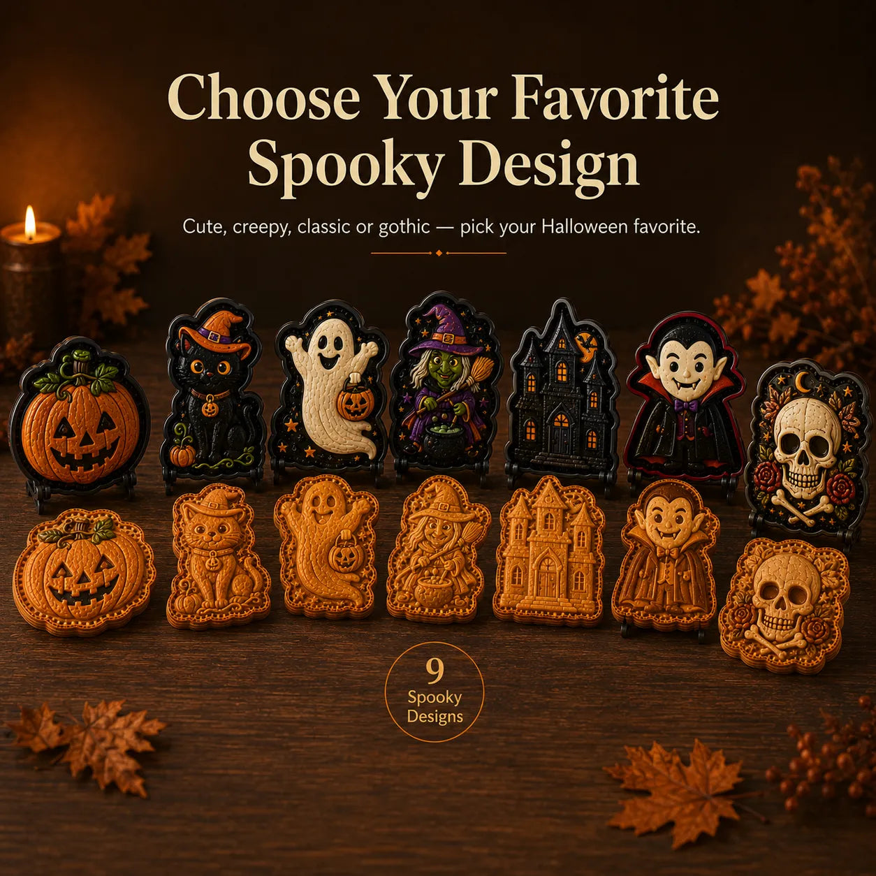 🎃 Halloween Mini Pie Mold Collection | Reusable Embossed Molds for Shaping Detailed Pumpkin, Ghost, Reindeer, Tree & Holiday Pies 🥧✨