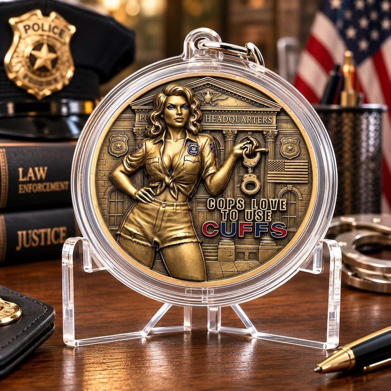 🪙Cop Love Big Busts To Use Cuffs Challenge Coin