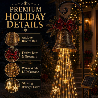 🔥Hot Sale 50% OFF🎄Christmas Bell Cascade Solar Yard Light ✨