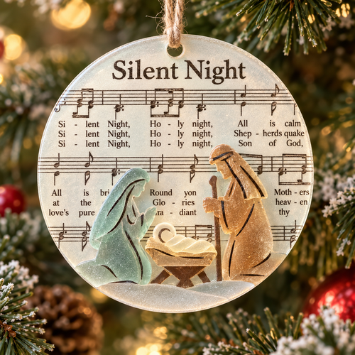 🎶 Sea Glass Christmas Hymn Ornaments