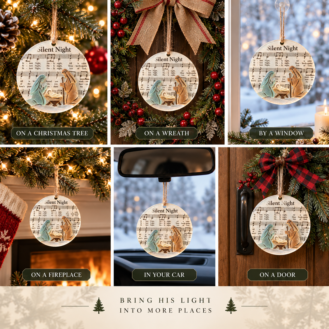 🎶 Sea Glass Christmas Hymn Ornaments