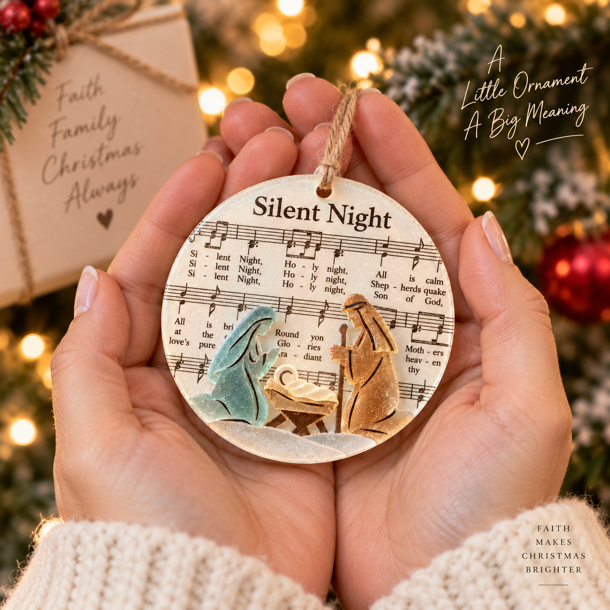 🎶 Sea Glass Christmas Hymn Ornaments