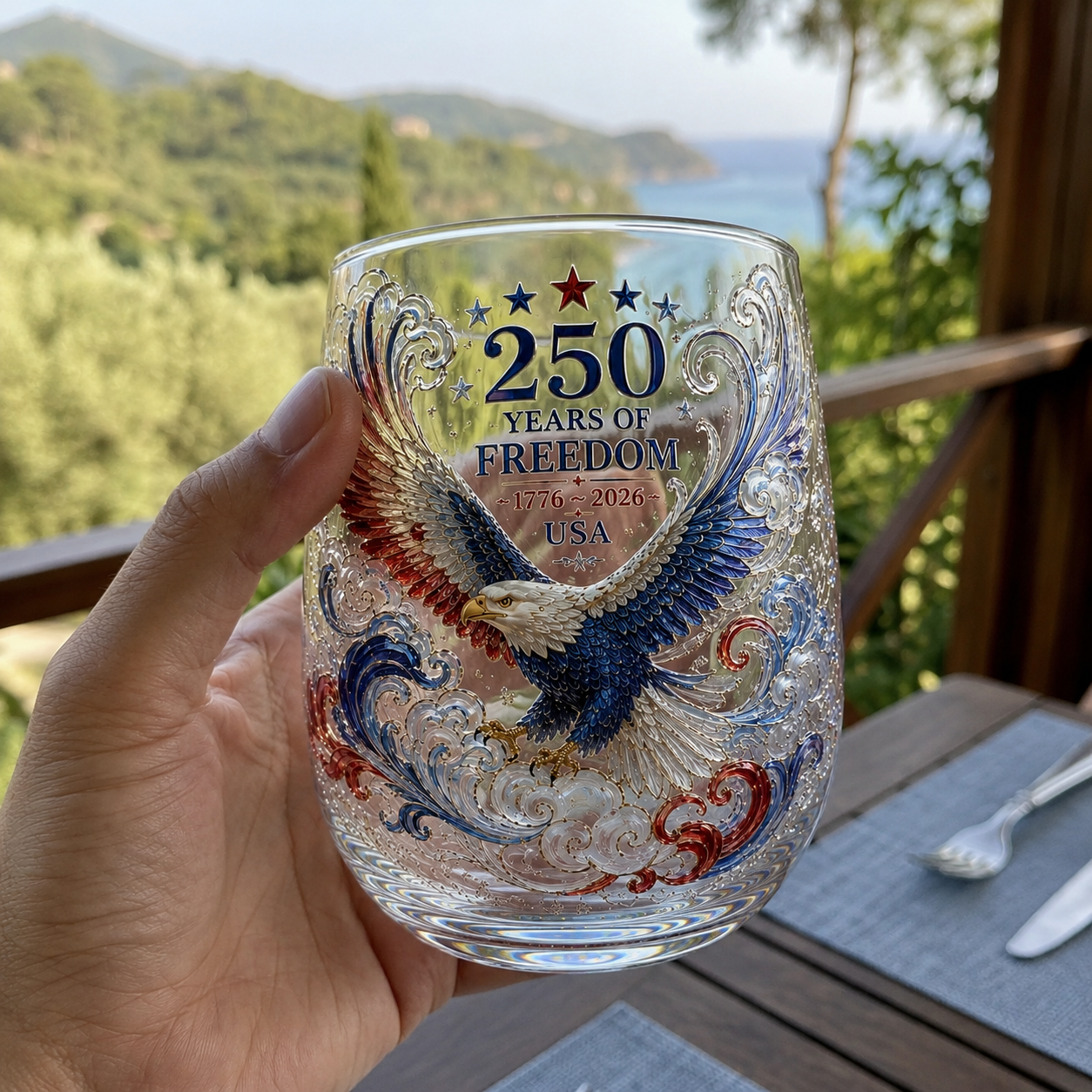 🦅🦅Limited Edition 2026 USA 250 Years of Freedom Eagle Glass