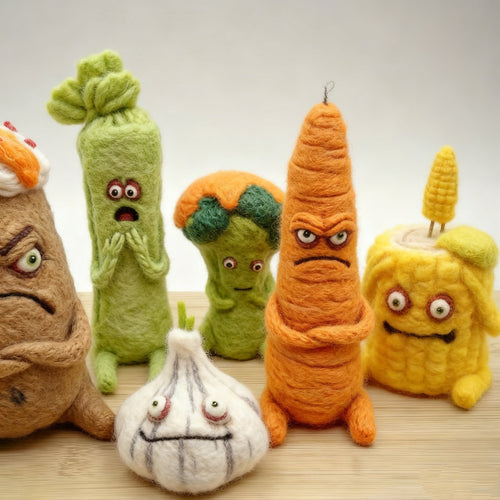 😆Handcrafted Funny Felt Vegetable Friends —50% Off!✨