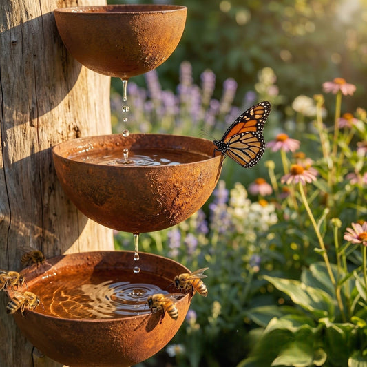 🔥Last Day 69% OFF -💧3-Tier Rain Catcher – Metal Garden Ornament & Plant Support🐦