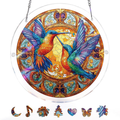 Acrylic Jigsaw Puzzle Suncatcher -Twin Wings of Radiance Light