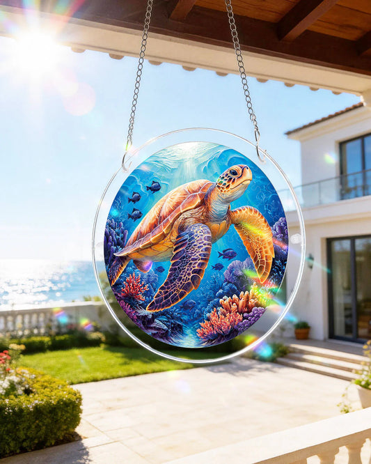 Acrylic Jigsaw Puzzle Suncatcher -Starsea Turtle