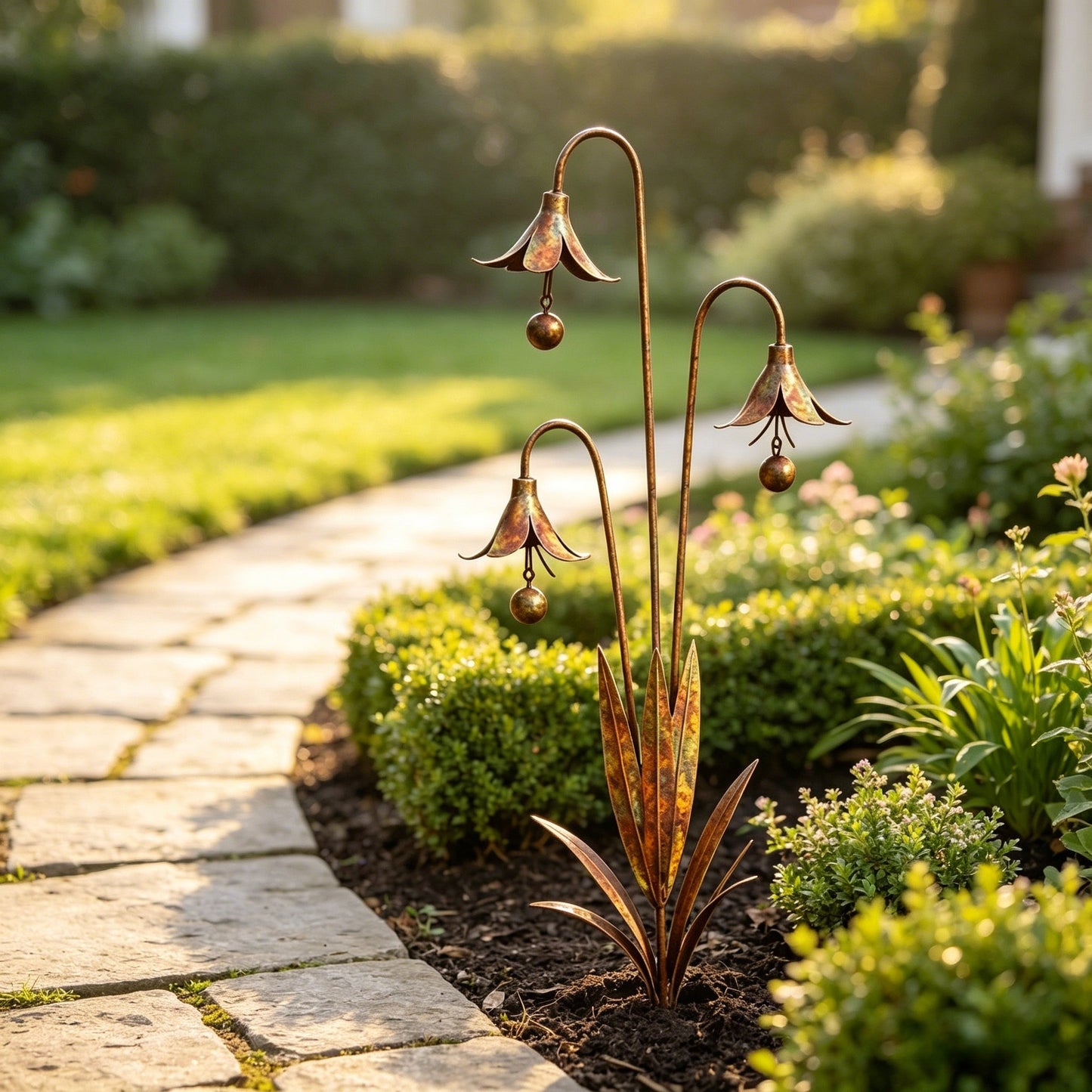Triple Bluebells Garden Stake