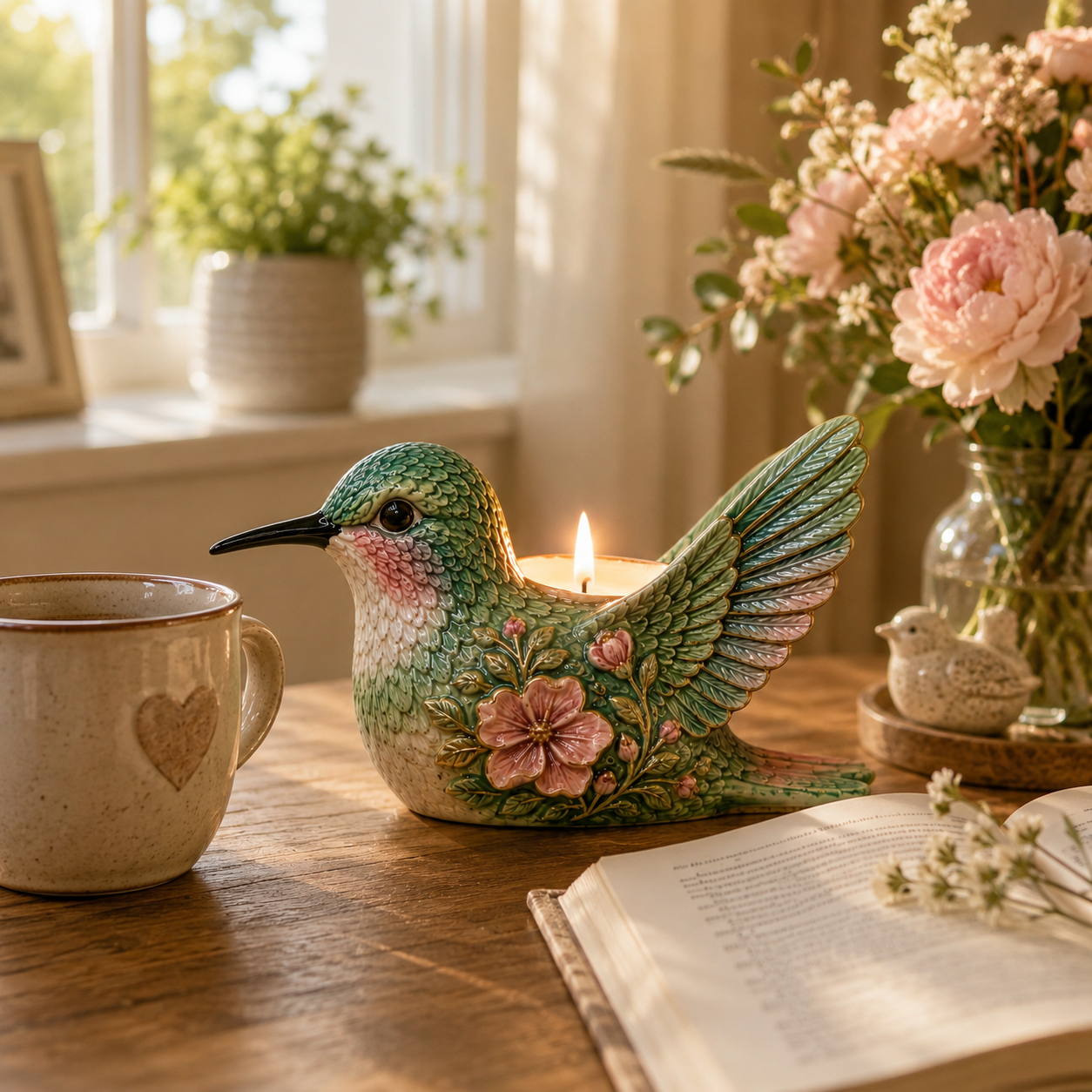 🌸Hummingbird Candle Holder Of Hope & Blessings ✨