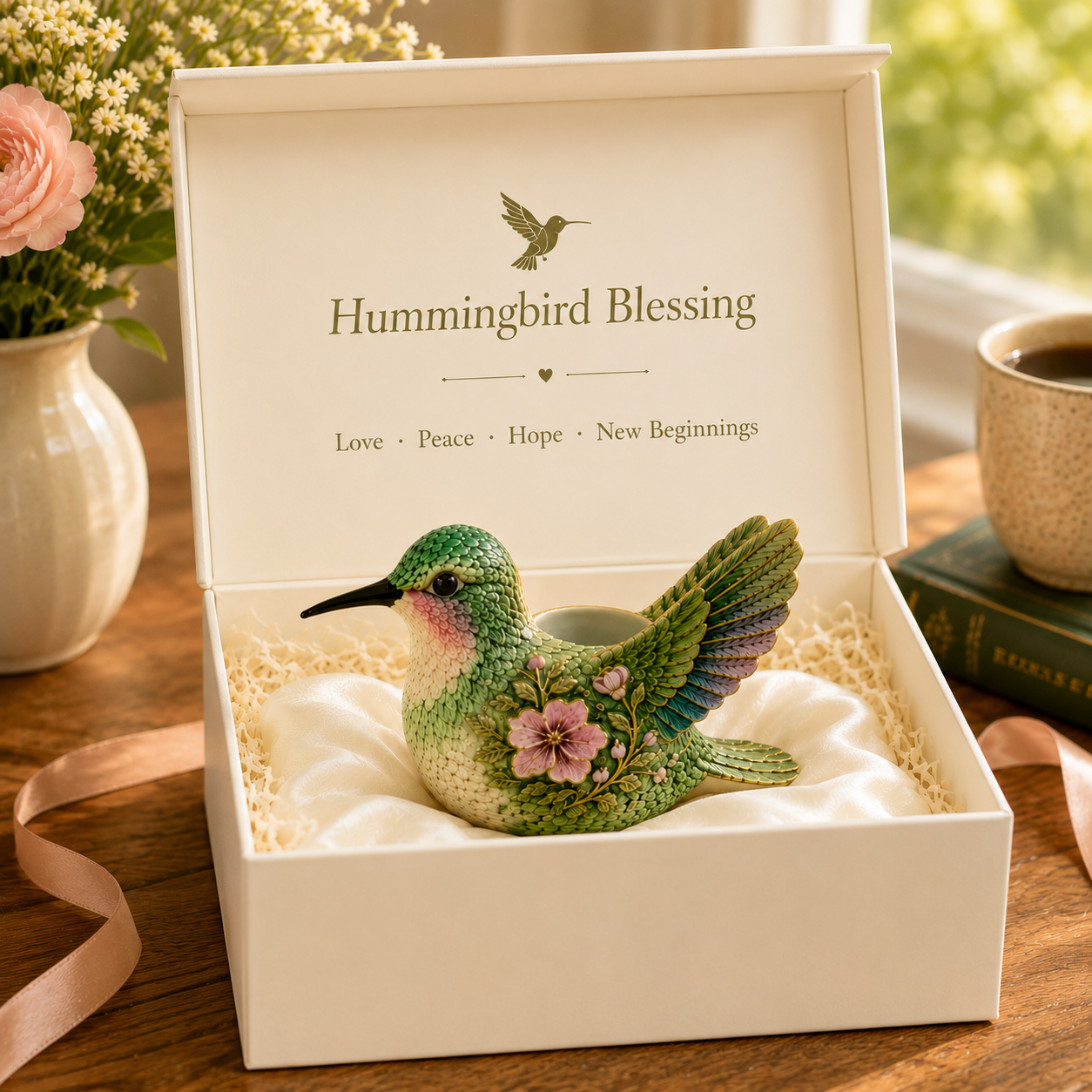 🌸Hummingbird Candle Holder Of Hope & Blessings ✨