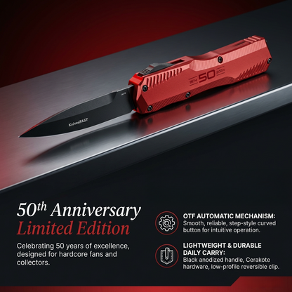 🔥Limited Time Discount 💥 - 🔪9000R Matt Diskin OTF AUTO Knife (🎉50th Anniversary Edition🎉)