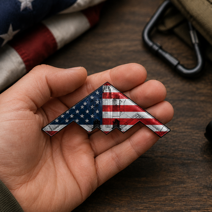 Spirit of ’76 B-2 Stealth Bomber Challenge Coin – 250th Anniversary Patriotic Collectible