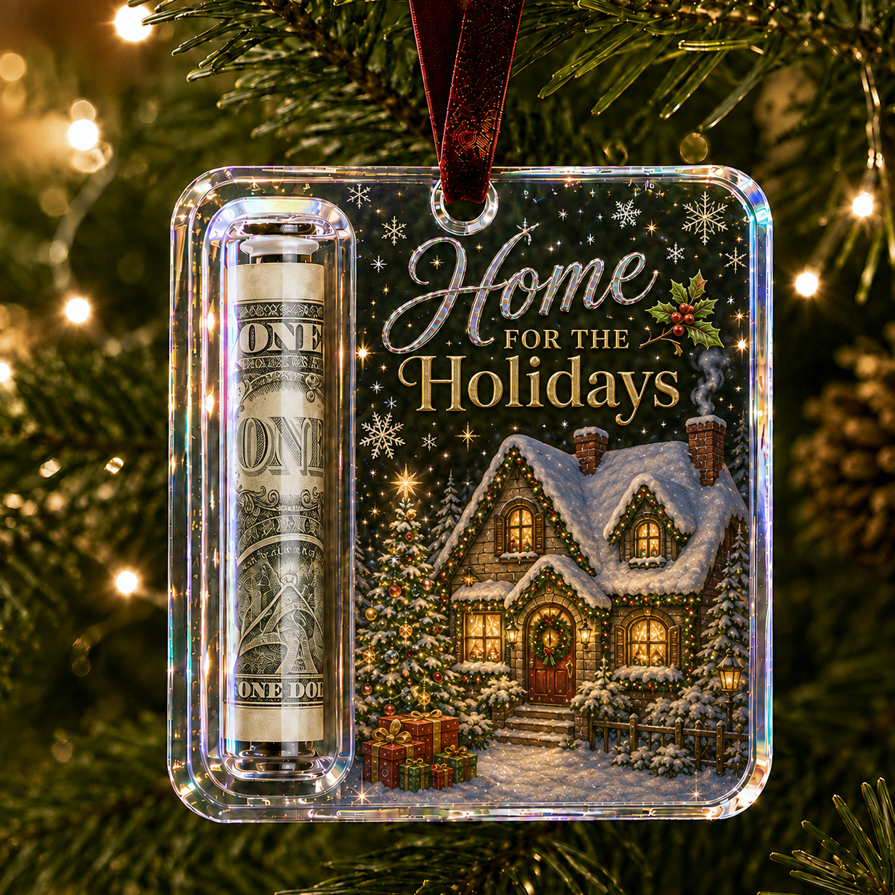 🔥LAST DAY 50% OFF - 🎄Christmas Cash Gift Ornament- Make Cash Feel Like A Real Christmas Gift💵