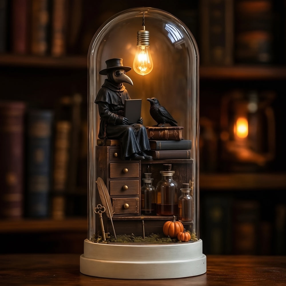 🎅 2026 Christmas Gift 50% Off--⏳Halloween Glass Dome Miniature Scene Ambient Lamp