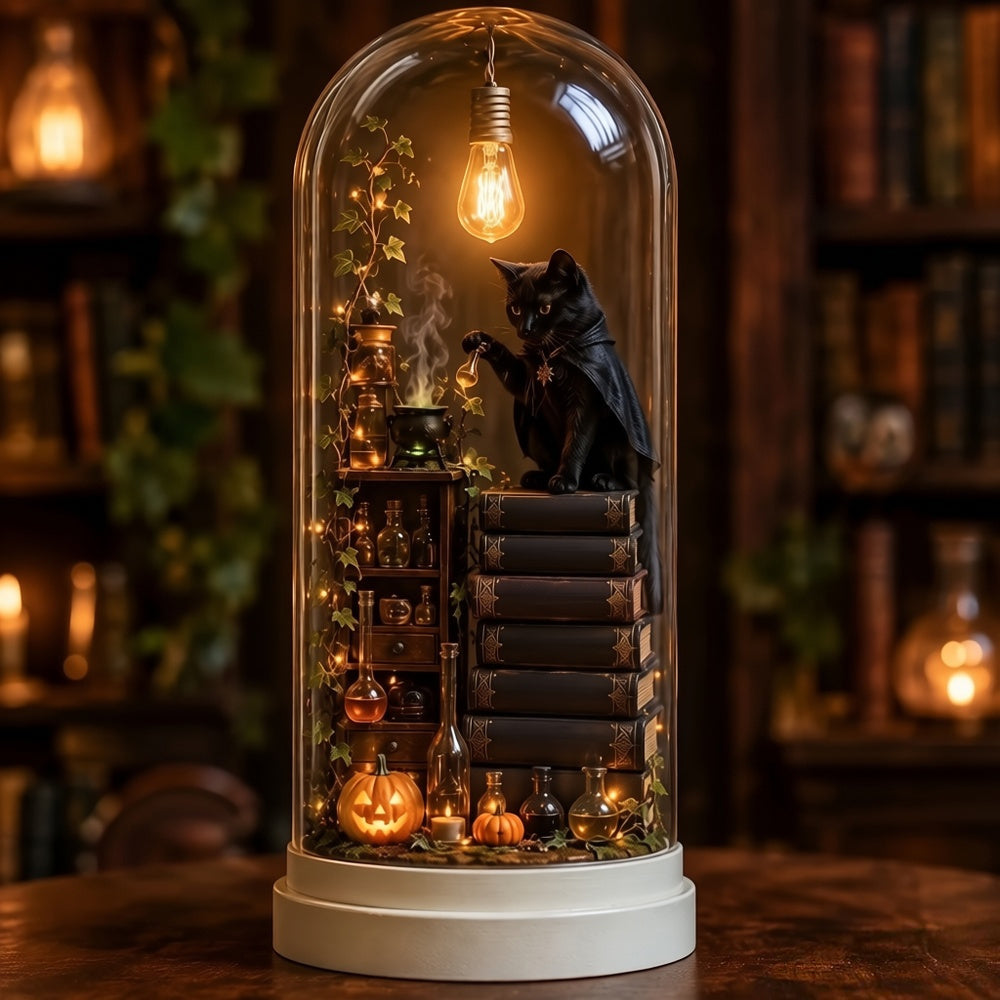 🎅 2026 Christmas Gift 50% Off--⏳Halloween Glass Dome Miniature Scene Ambient Lamp