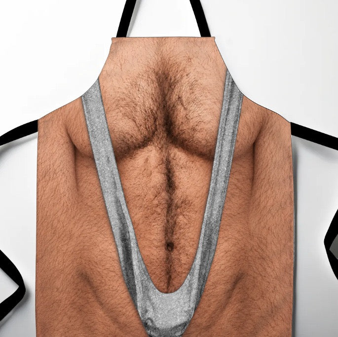 🍳🤯Funny Mankini Belly BBQ Grilling Apron – Gag Gift for Men – King of BBQ