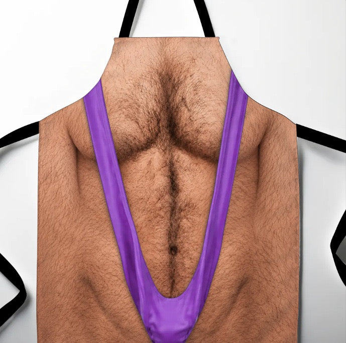 🍳🤯Funny Mankini Belly BBQ Grilling Apron – Gag Gift for Men – King of BBQ