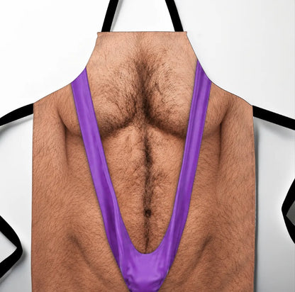 🍳🤯Funny Mankini Belly BBQ Grilling Apron – Gag Gift for Men – King of BBQ