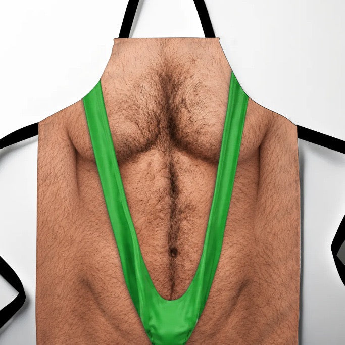 🍳🤯Funny Mankini Belly BBQ Grilling Apron – Gag Gift for Men – King of BBQ