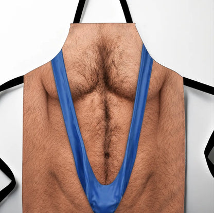 🍳🤯Funny Mankini Belly BBQ Grilling Apron – Gag Gift for Men – King of BBQ