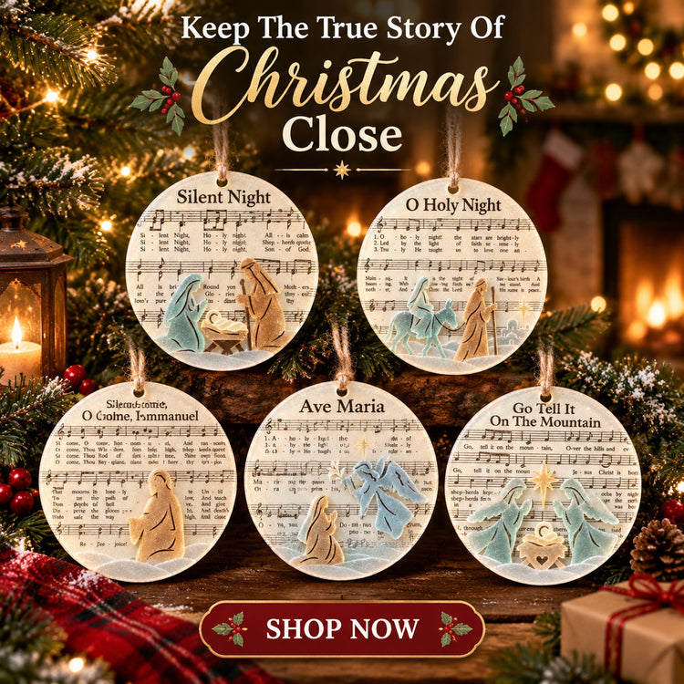 🎶 Sea Glass Christmas Hymn Ornaments