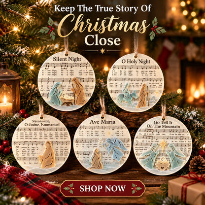 🎶 Sea Glass Christmas Hymn Ornaments