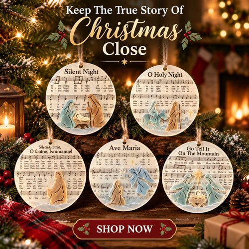 🎶 Sea Glass Christmas Hymn Ornaments