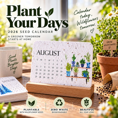 ✨⏳ Last Day 50% OFF —🌱Eco-Friendly Plantable “Timeless” Seed Calendar 2027