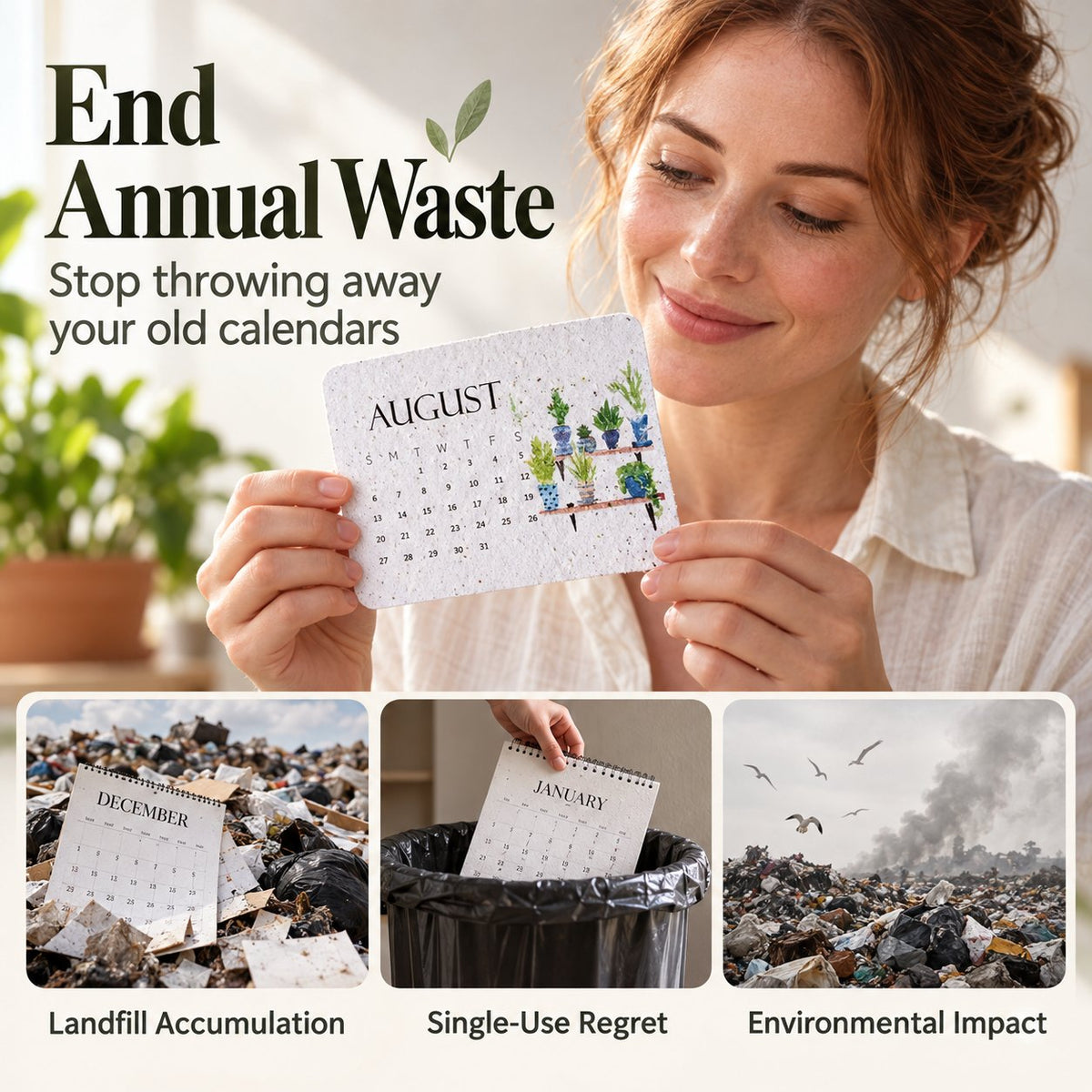 ✨⏳ Last Day 50% OFF —🌱Eco-Friendly Plantable “Timeless” Seed Calendar 2027