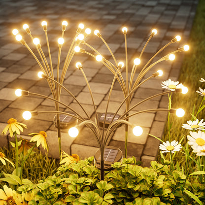 Solar Firefly Garden Lights, Waterproof Outdoor Swaying Stake Lights with 4 Modes (Warm White/Multi‑Color, Steady/Flashing) for Yard, Patio & Landscape