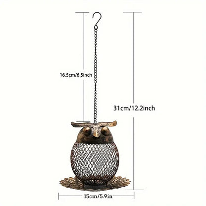 🔥Limited Time 50% OFF🐱Vintage Metal Animal Bird Feeder | Owl & Cat Hanging Wild Bird Feeders