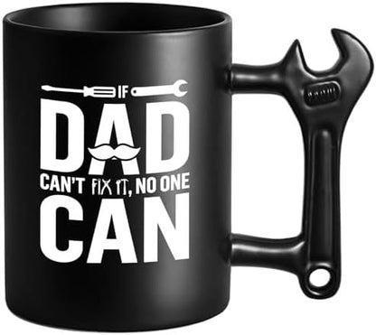 🔥Limited-time 50% off🎁Funny Wrench Handle Coffee Mug, Perfect Father’s Day Gift for Dad, Grandpa, Mechanic & Handyman